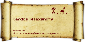 Kardos Alexandra névjegykártya